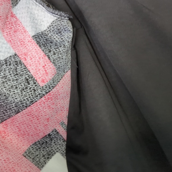 Red and Black Cardigan with Built-In Black Tank - Picture 3 of 3